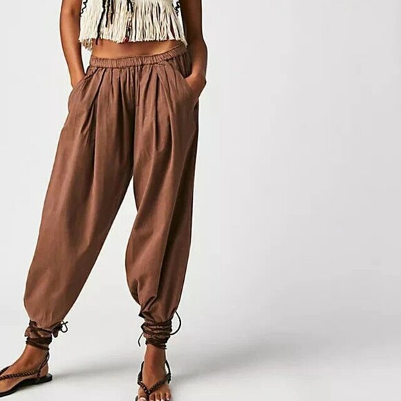 Free People Pants - Free People To The Sky NWOT Parachute Pants COCOA Baggy Oversized Boho Medium